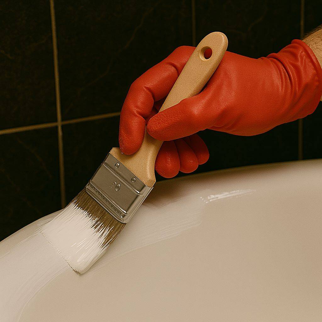 эмалировка чугунной ванны кистью