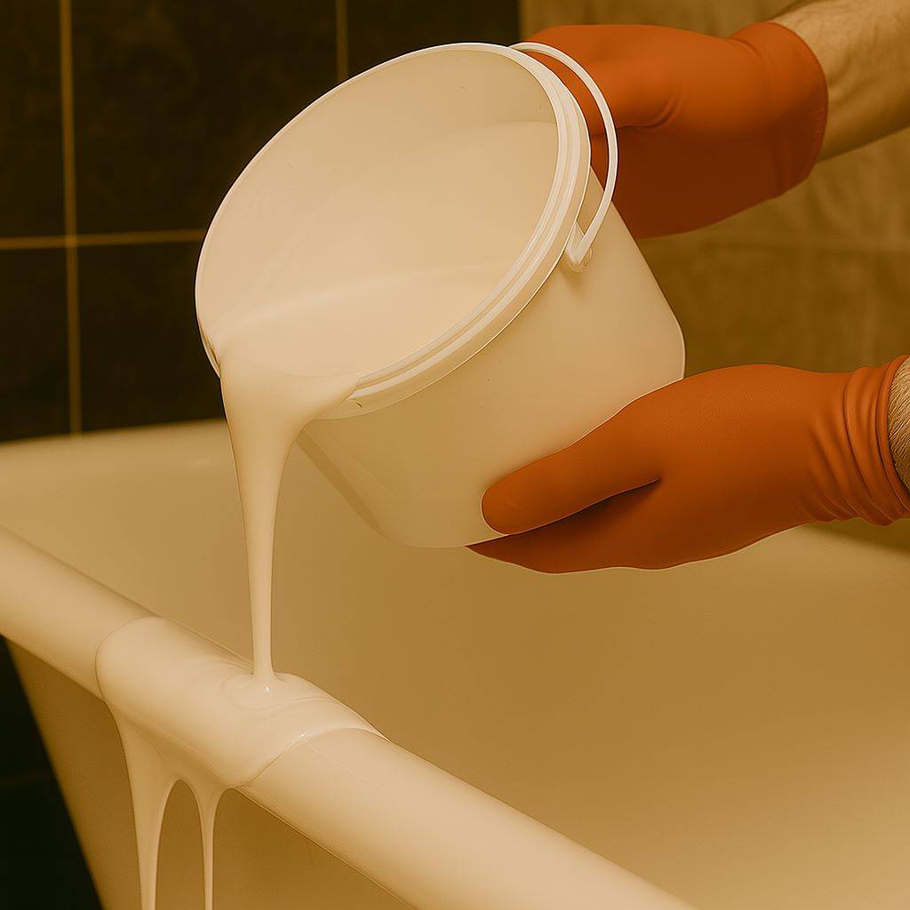 Наливная ванна реставрация процесс