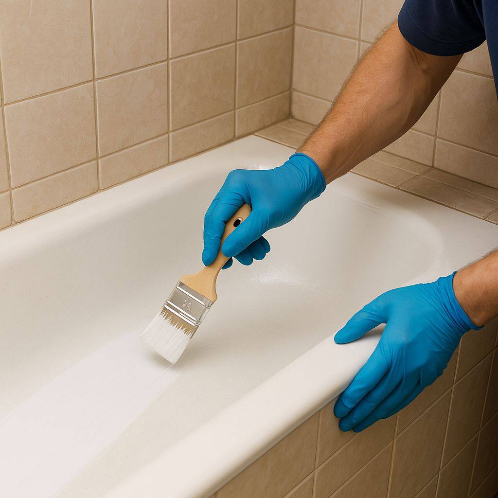 эмалировка стальной ванны кистью