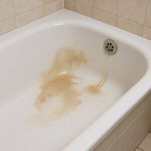 стальная ванна испорчена химией