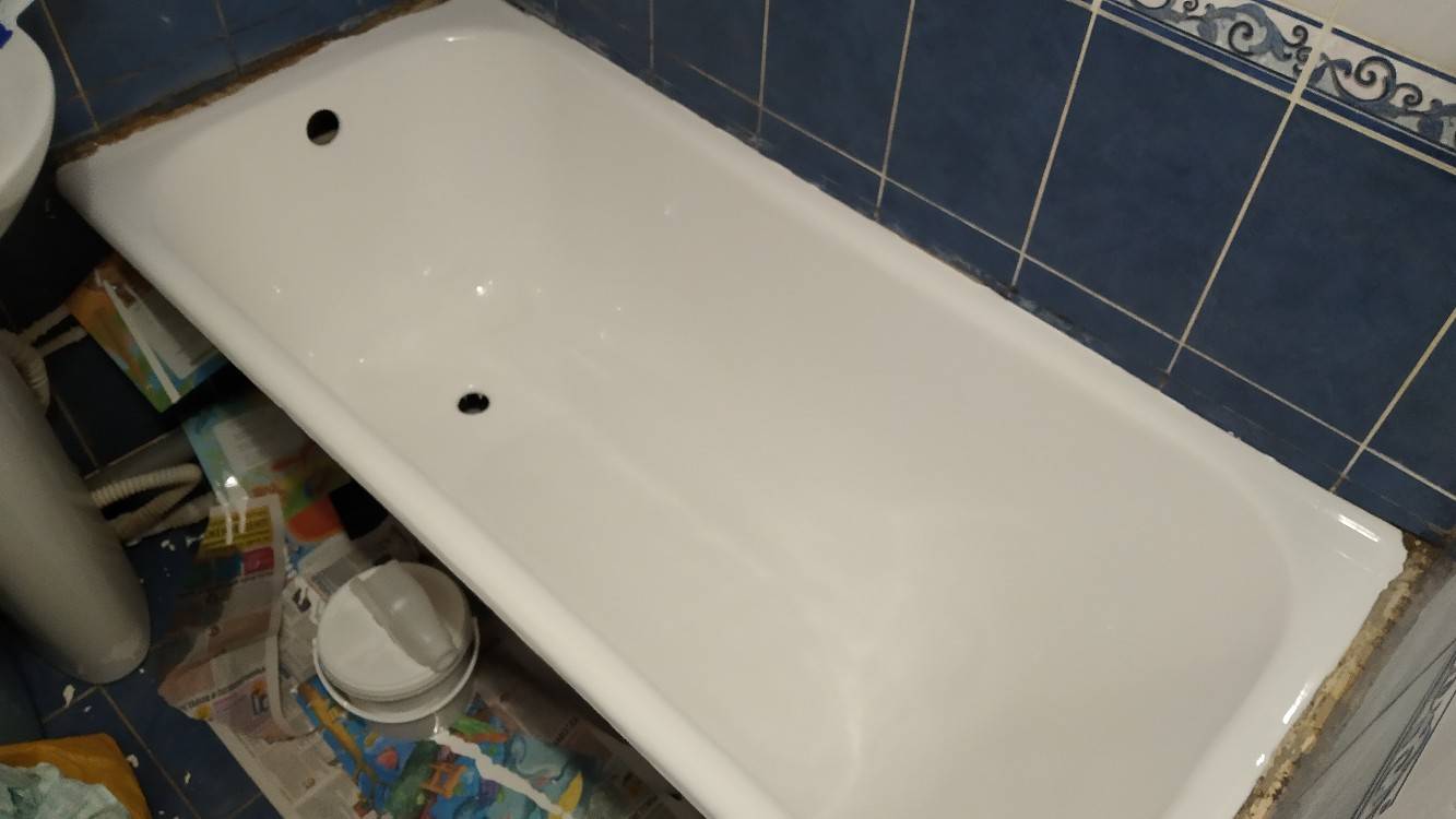 стальная ванн обновили эмалью