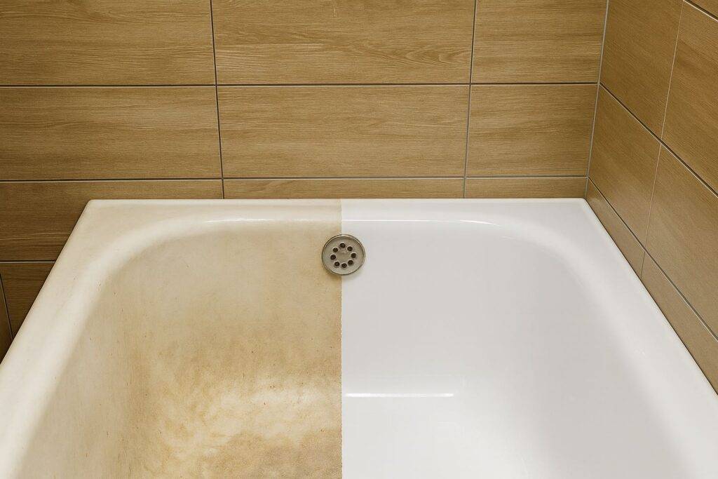 реставрация стальной ванны мрамор